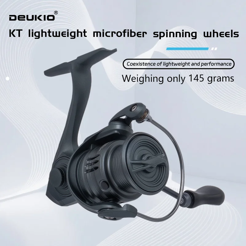Abu Garcia Reel Max - DEUKIO Carrete de Pesca Giratorio Ligero,