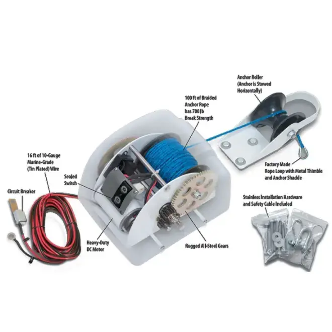 Cabrestante Eléctrico de 12V p - Fishing Boat Anchor Winch reseña y precio